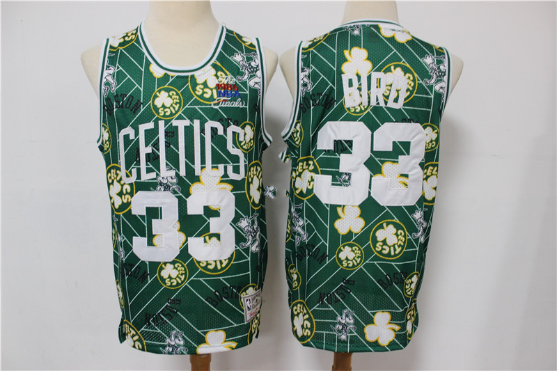 Men Boston Celtics #33 Bird Green limited Throwback Adidas NBA Jersey Print